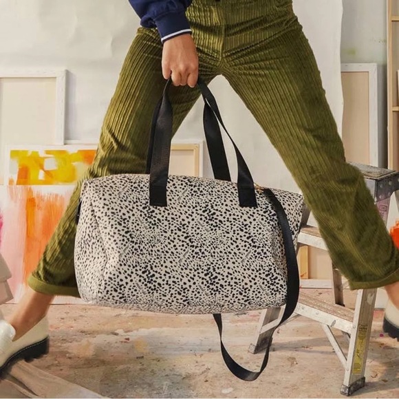 NWT Mali + Lili Leopard Print-Canvas Weekender Bag - Picture 3 of 6